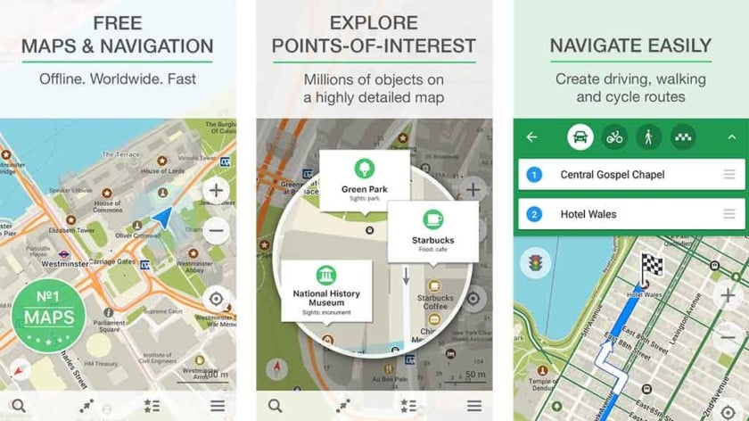 Maps.Me Ücretsiz Çevrim Dışı Navigasyon Uygulaması